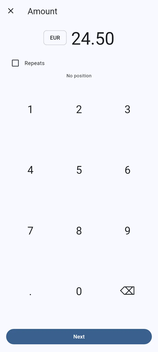 Every expense, in the currency you paid